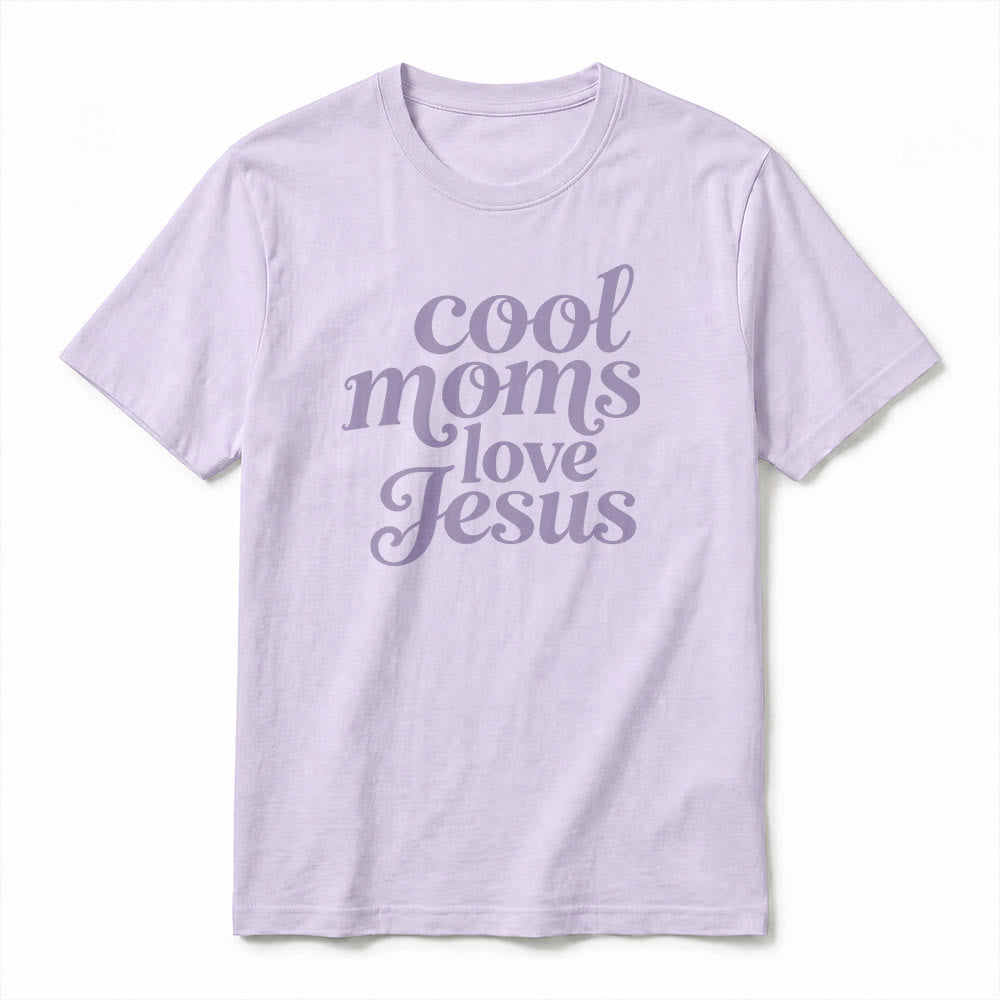Christianartworkshop "Cool Moms Love Jesus" Front & Back Print Premium Short Sleeve T-Shirt - image 14