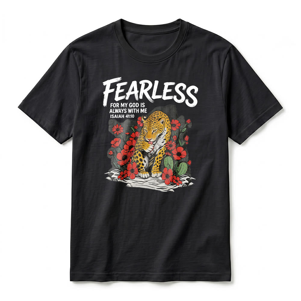 Christianartworkshop "Fearless For My God Is Always With Me" Isaiah 41:10 Premium Short Sleeve T-Shirt - image 11