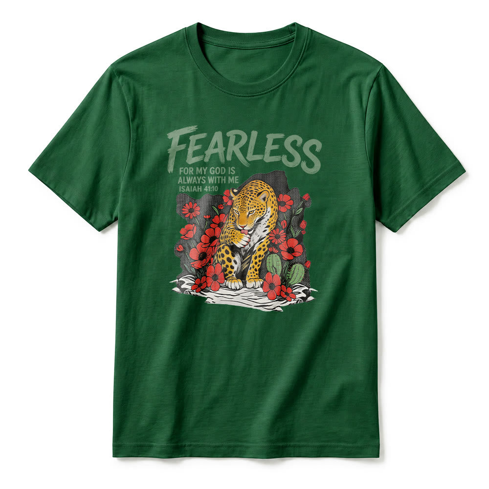 Christianartworkshop "Fearless For My God Is Always With Me" Isaiah 41:10 Premium Short Sleeve T-Shirt - image 23
