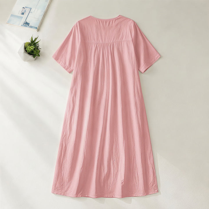 Christianartworkshop Classic "His Grace Still Finds Me" Plaid Print V-Neck Loose Midi Dress - image 6