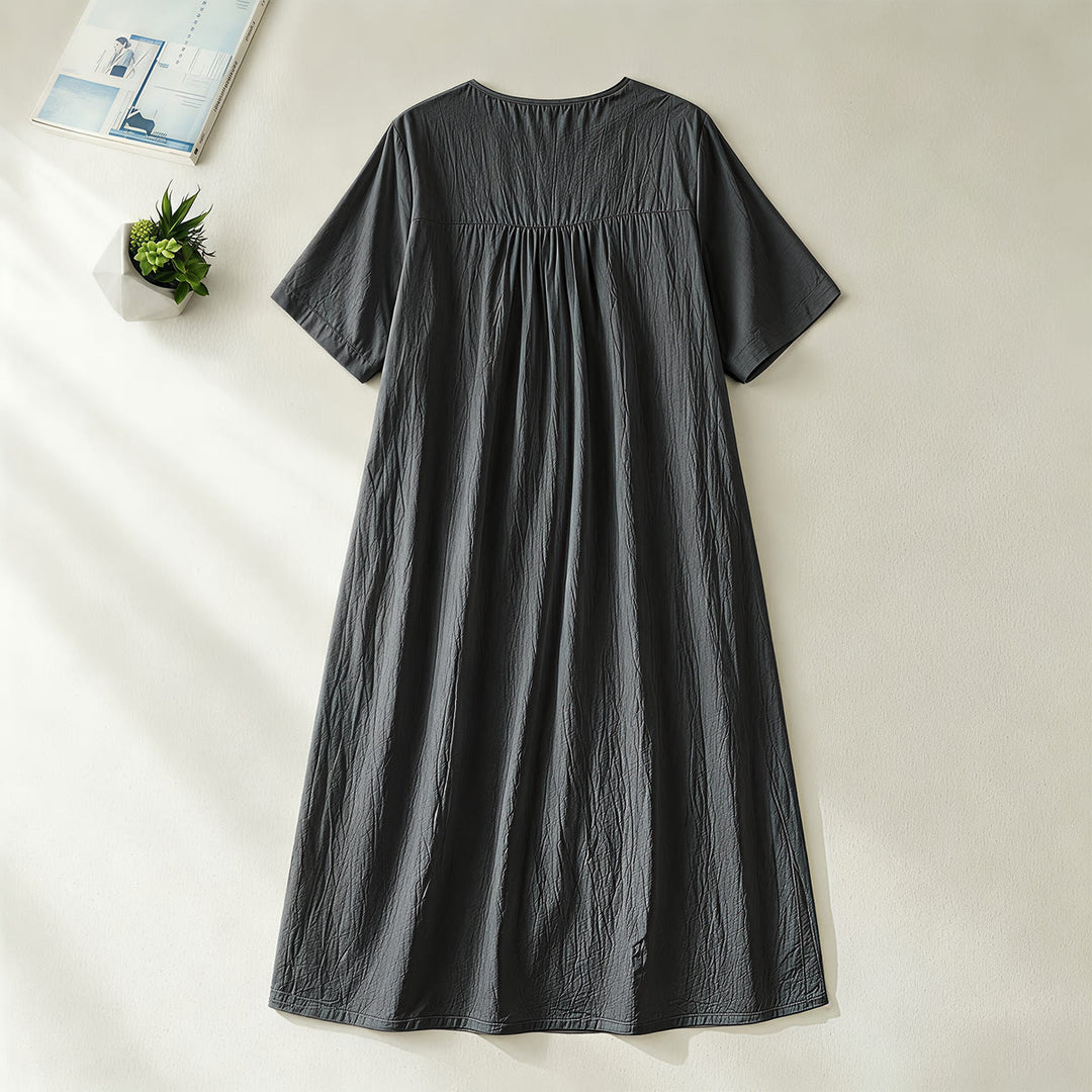 Christianartworkshop "Stronger Than The Storm" Wave Graphic V-Neck Short Sleeve Midi Dress - image 14