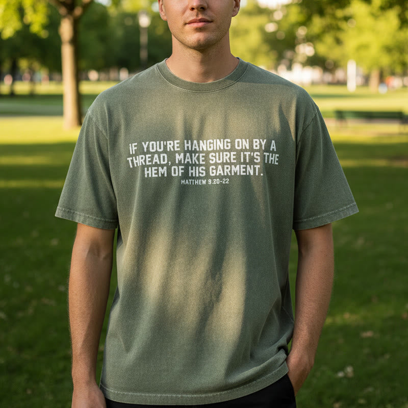 Christianartworkshop Matthew 9:20-22 Scripture Statement Washed Unisex T-Shirt - image 0