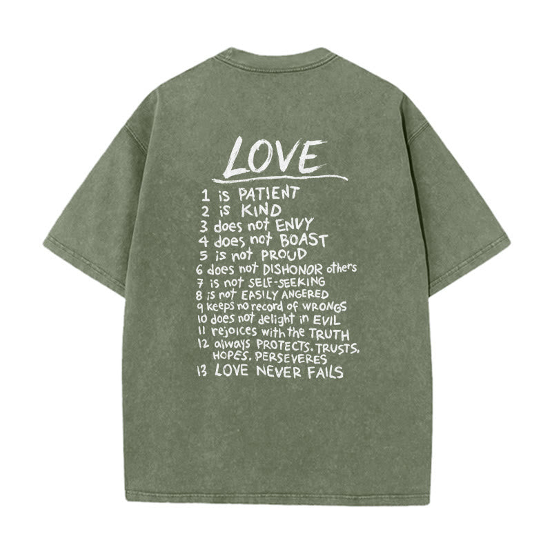 Christianartworkshop "Love Like Jesus" 1 Corinthians 13 Verse Washed Unisex T-Shirt - image 11