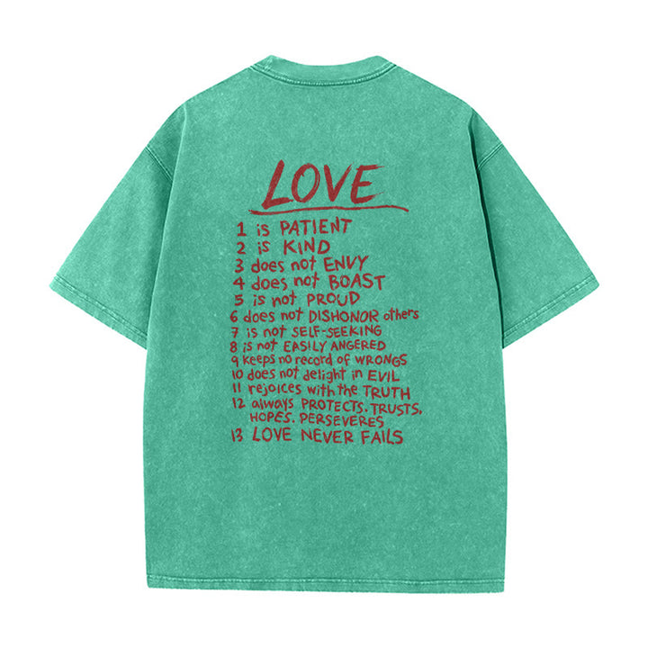 Christianartworkshop "Love Like Jesus" 1 Corinthians 13 Verse Washed Unisex T-Shirt - image 2
