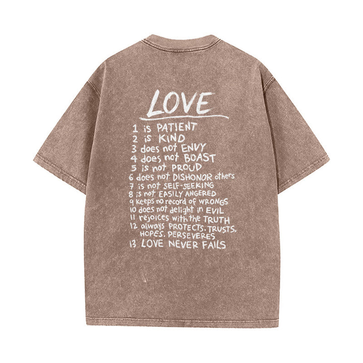 Christianartworkshop "Love Like Jesus" 1 Corinthians 13 Verse Washed Unisex T-Shirt - image 14