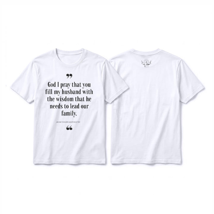Christianartworkshop "God I Pray That You Fill My Husband With Wisdom" Premium Short Sleeve T-Shirt - White - 2XL - image 16