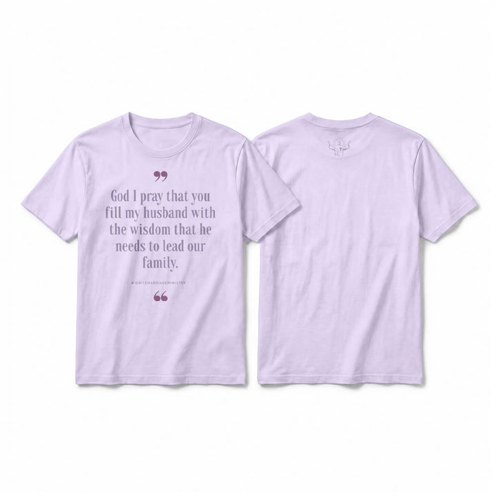 Christianartworkshop "God I Pray That You Fill My Husband With Wisdom" Premium Short Sleeve T-Shirt - Purple - 2XL - image 13