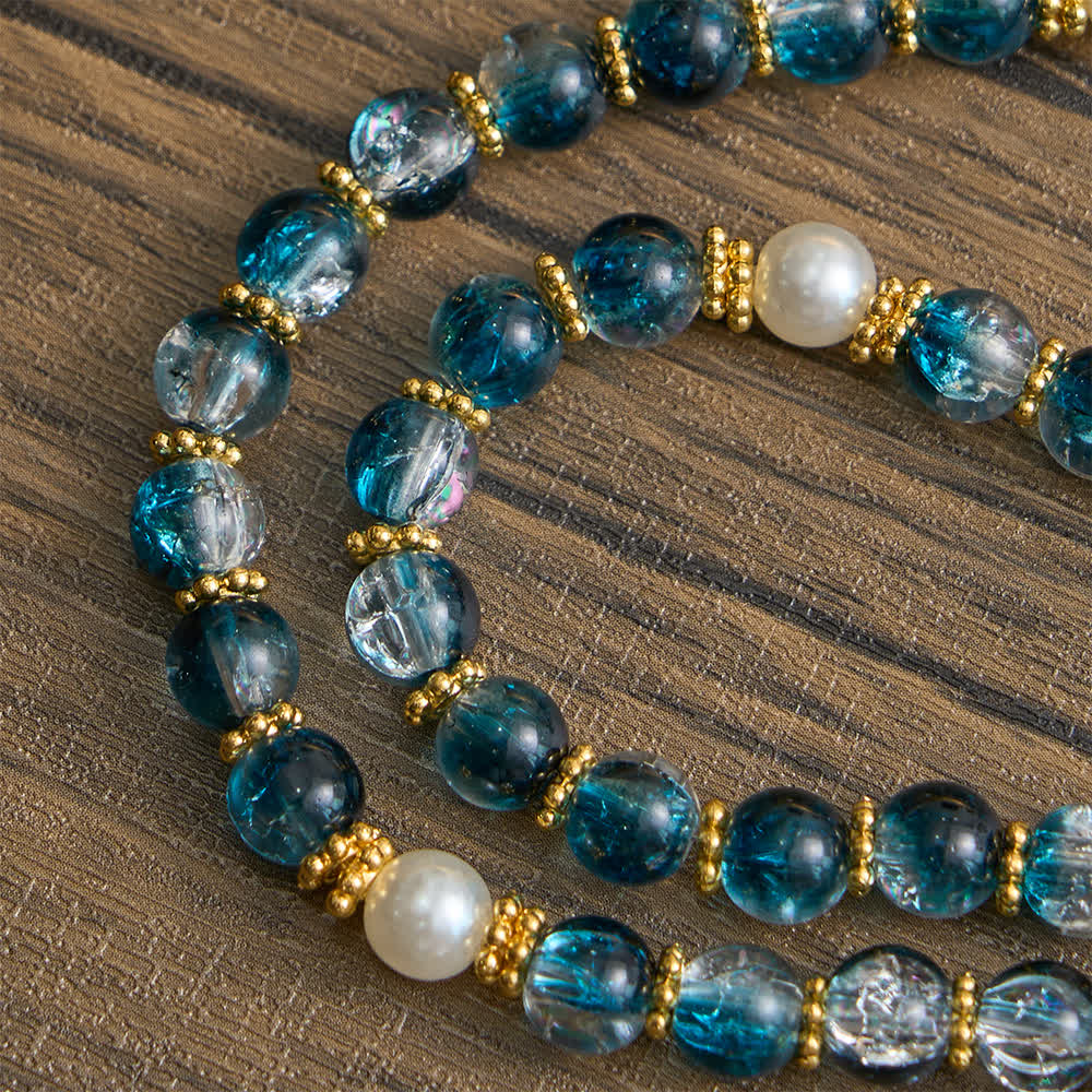 Christianartworkshop Blue Crackle Glass Bead Rosary for Daily Marian Devotion - image 5