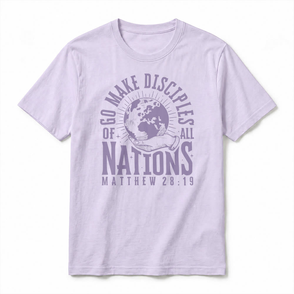 Christianartworkshop "Go Make Disciples of All Nations Matthew 28:19" Premium Short Sleeve T-Shirt - image 17