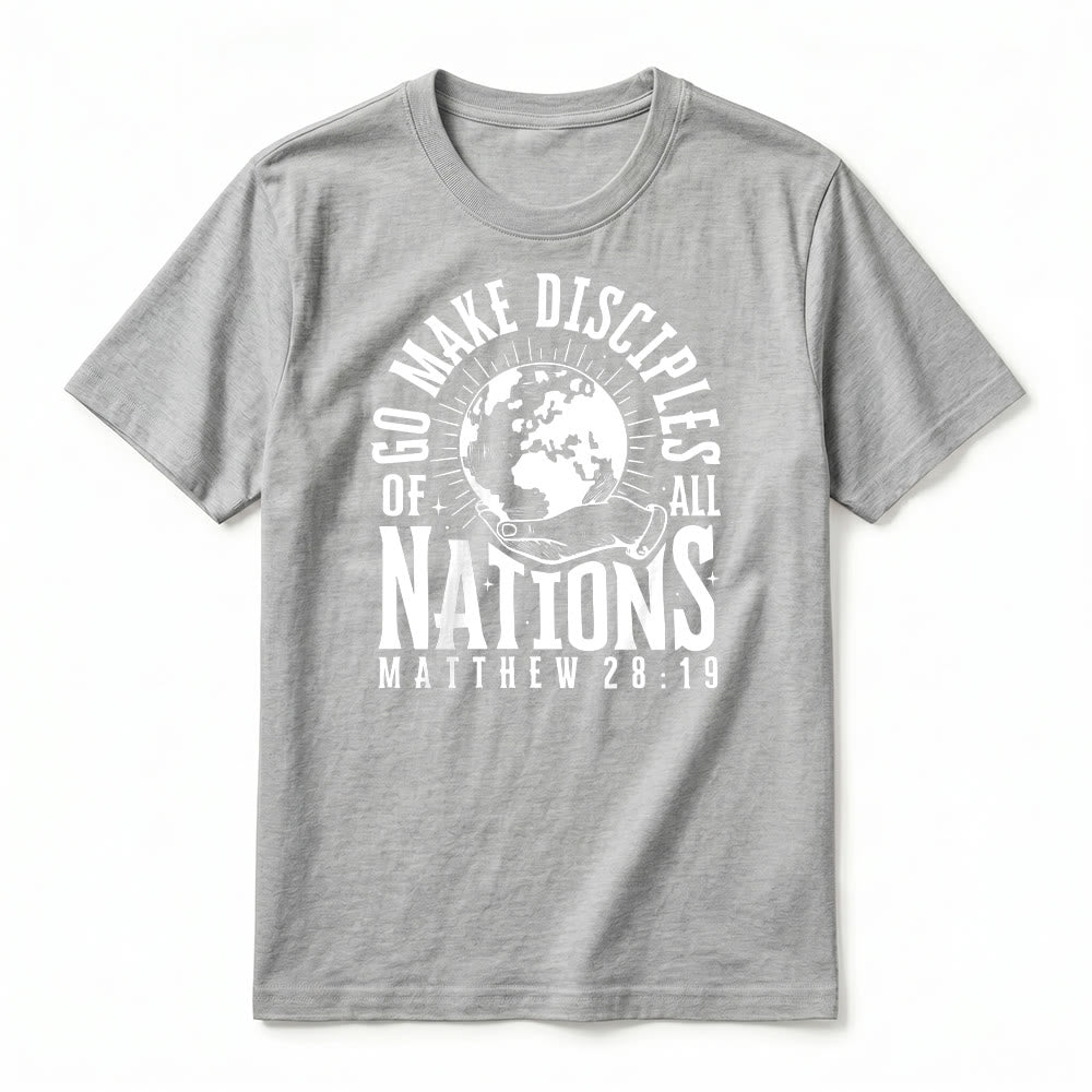 Christianartworkshop "Go Make Disciples of All Nations Matthew 28:19" Premium Short Sleeve T-Shirt - image 20