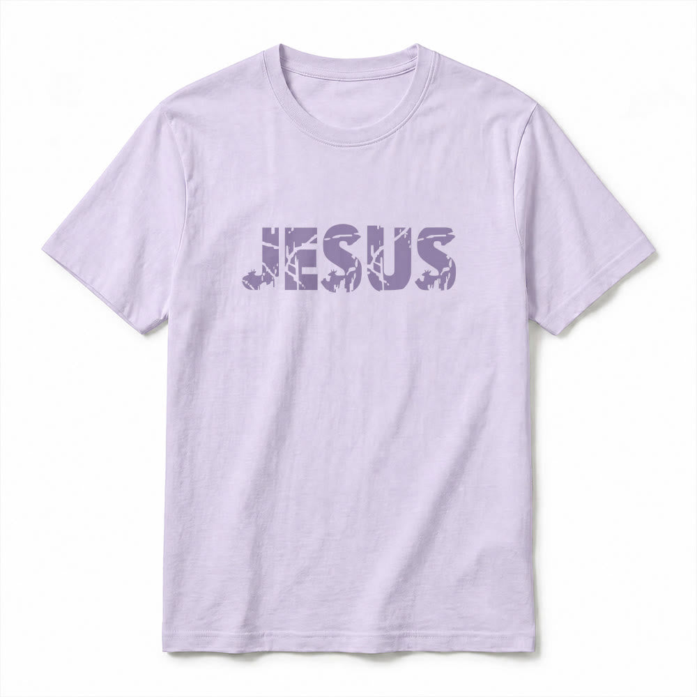 Christianartworkshop "JESUS" Mountain Cross Premium Short Sleeve T-Shirt - image 17