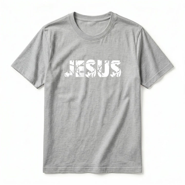 Christianartworkshop "JESUS" Mountain Cross Premium Short Sleeve T-Shirt - image 20