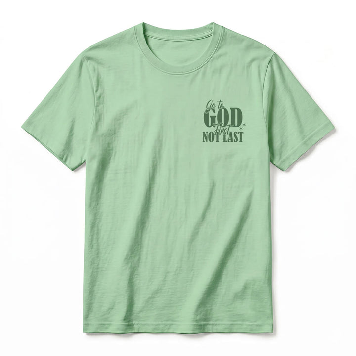 Christianartworkshop "Go to God First" Faith Reminder Premium Short Sleeve T-Shirt - image 26