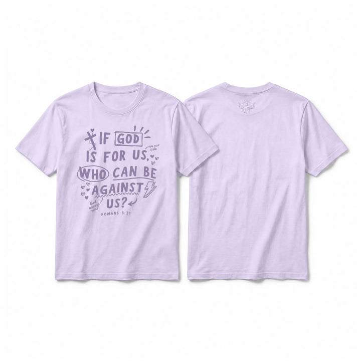 Christianartworkshop "If God Is For Us Who Can Be Against Us Romans 8:31" Premium Short Sleeve T-Shirt - Purple - 2XL - image 16