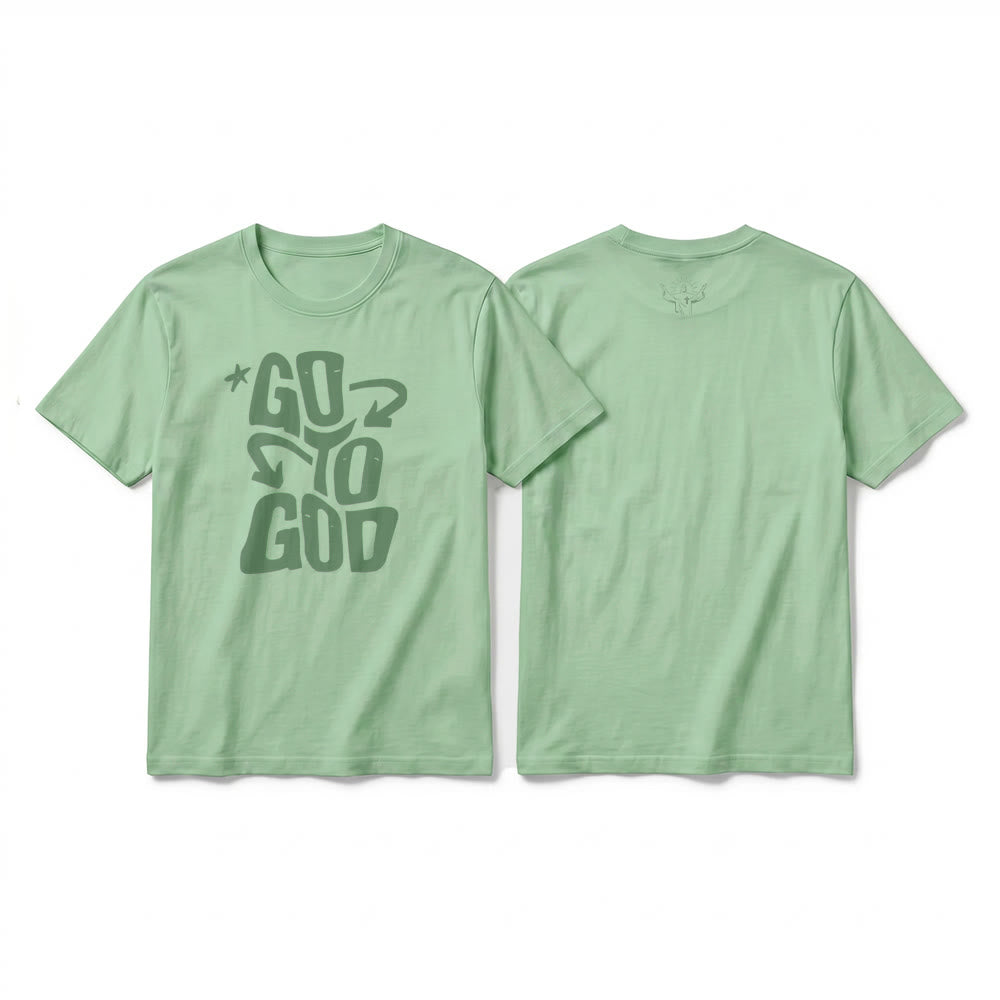 Christianartworkshop "Go To God" Star Accent Premium Short Sleeve T-Shirt - Light Green - 2XL - image 22