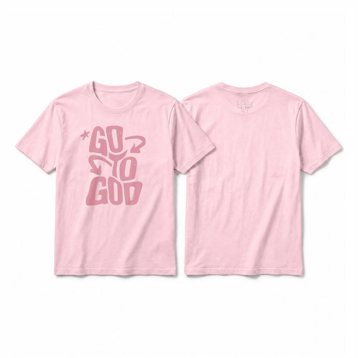 Christianartworkshop "Go To God" Star Accent Premium Short Sleeve T-Shirt - Pink - 2XL - image 25