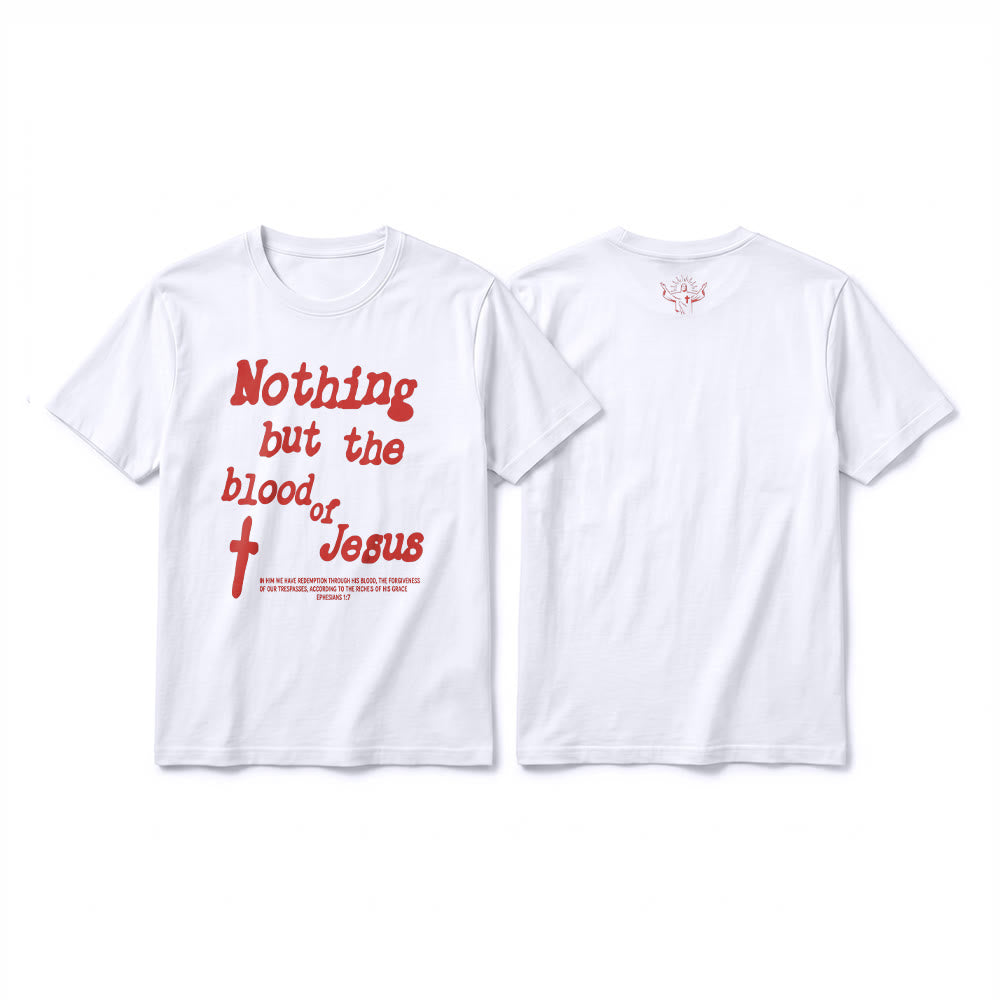 Christianartworkshop "Nothing but the blood of Jesus" Premium Short Sleeve T-Shirt - White - 2XL - image 1