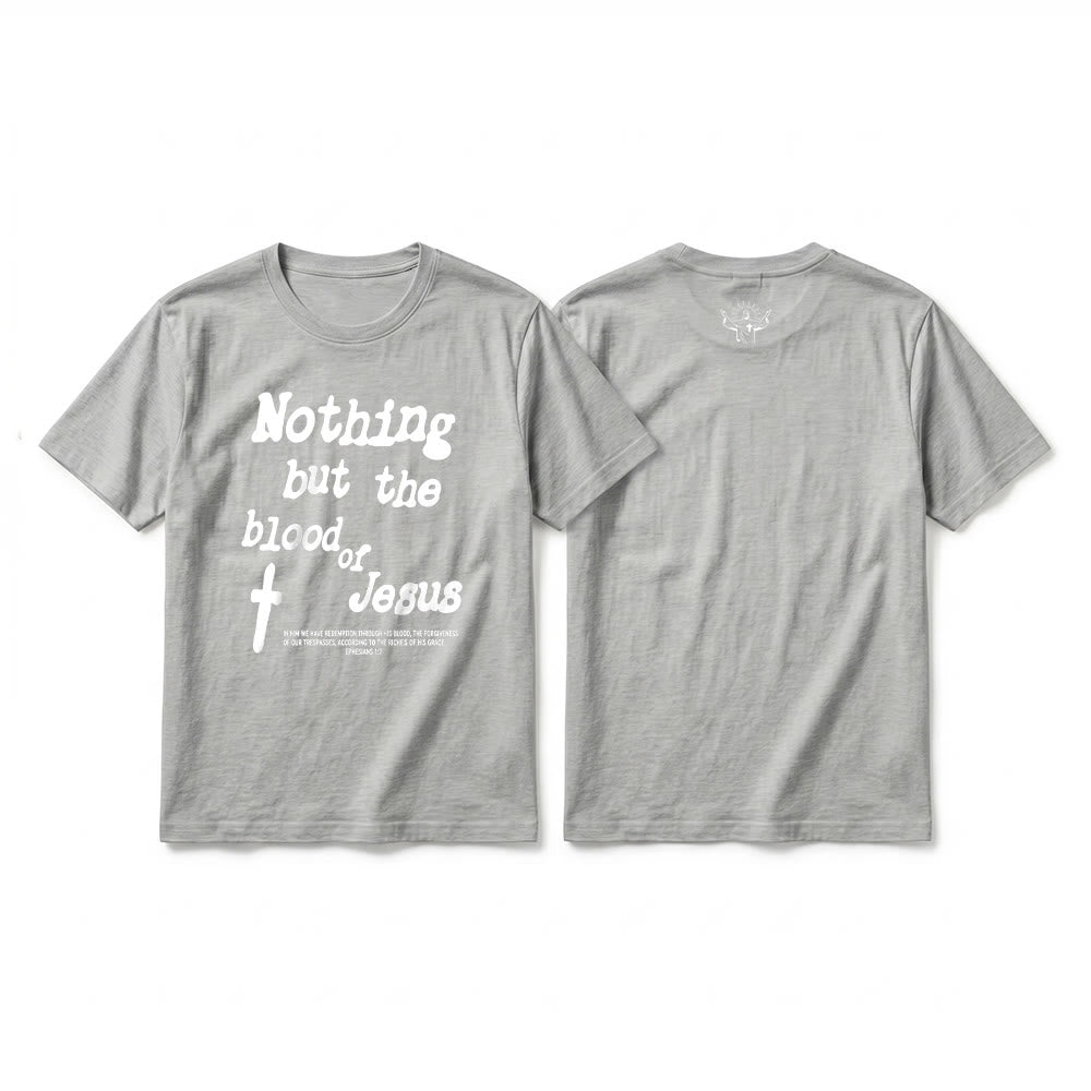 Christianartworkshop "Nothing but the blood of Jesus" Premium Short Sleeve T-Shirt - Grey - 2XL - image 19