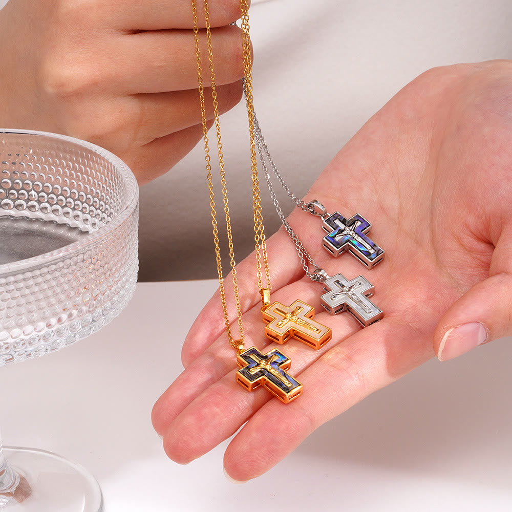 Christianartworkshop Layered Crucifix Cross Pendant Necklace: A Symbol of Redemption and Everlasting Grace - image 6
