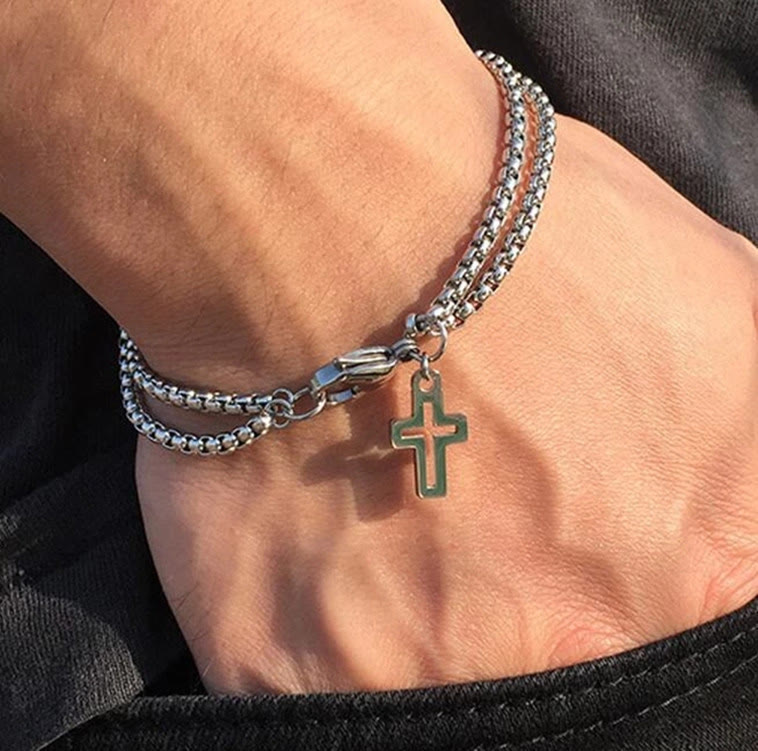 Christianartworkshop Minimalist Cross Charm Bracelet: A Timeless Emblem of Sacred Devotion and Everlasting Hope - image 2