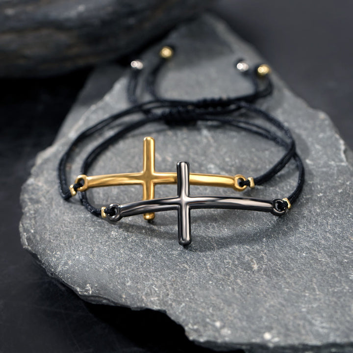 Christianartworkshop Modern Adjustable Cross Cord Bracelet: A Reminder of Divine Protection and Endless Grace - image 0