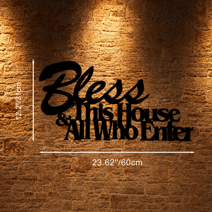 Christianartworkshop Bless This House Decor: Tender Faith Gift for Loved Ones - Black - 23.62''*12.2''*0.047"/60*31*0.12cm - image 10