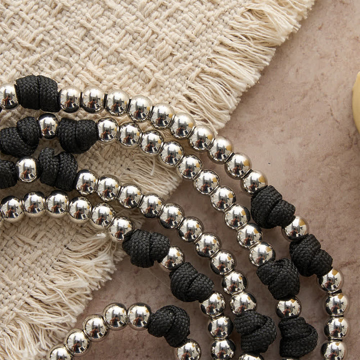 Christianartworkshop Rugged Silver-Toned Paracord 15-Decade Rosary: Carry Our Lady's Grace Wherever You Go - image 5