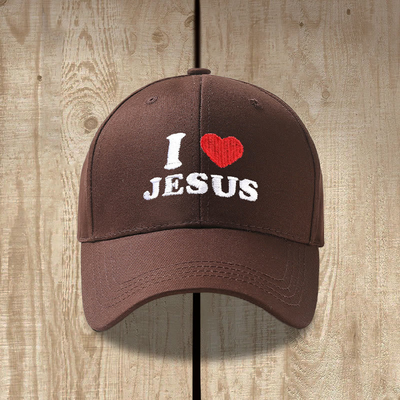 Christianartworkshop I Love Jesus Heart Letter Embroidery Adjustable Baseball Cap - image 11