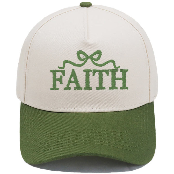 Christianartworkshop FAITH Bow Embroidery Camo Brim Adjustable Baseball Cap - Army Green - image 17