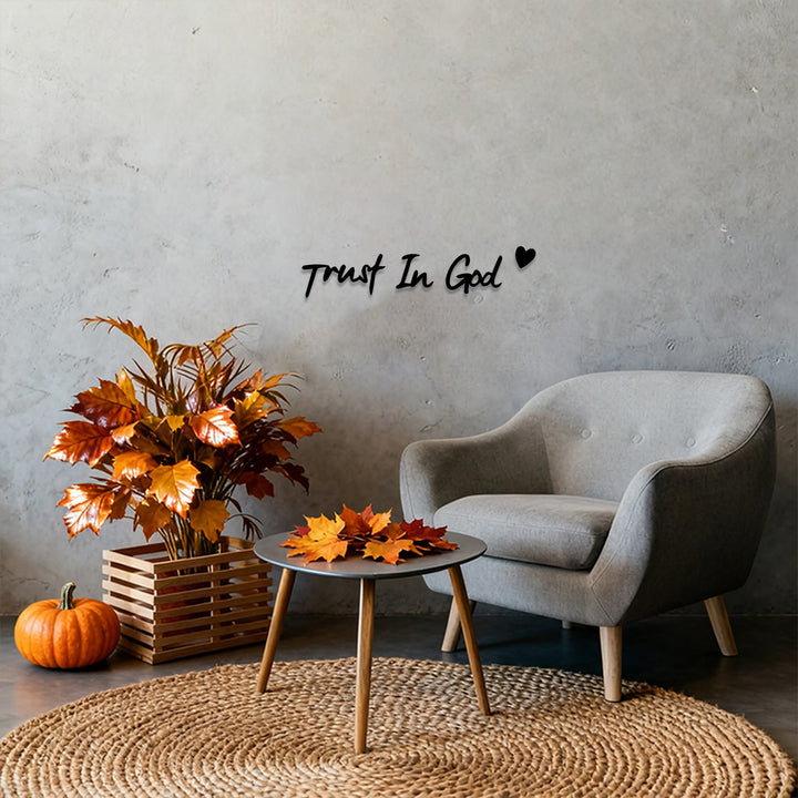 Christianartworkshop Cursive Trust In God Heart Accent Metal Wall Decor: Emblem of Steadfast Assuranc - image 3