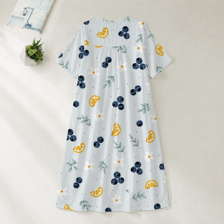 Christianartworkshop Summer Oversized Floral Print Cross Graphic V-Neck Short Sleeve Midi Dress - image 10