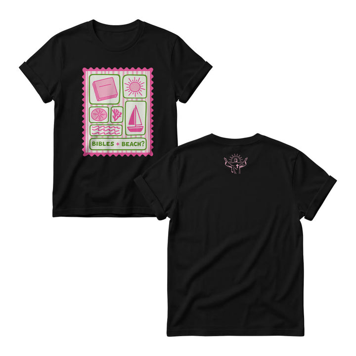 Christianartworkshop Pastel Stamp Grid Bible Sun Palm Sailboat Wave Doodle Women’s Crewnecks - Black - 4XL - image 6