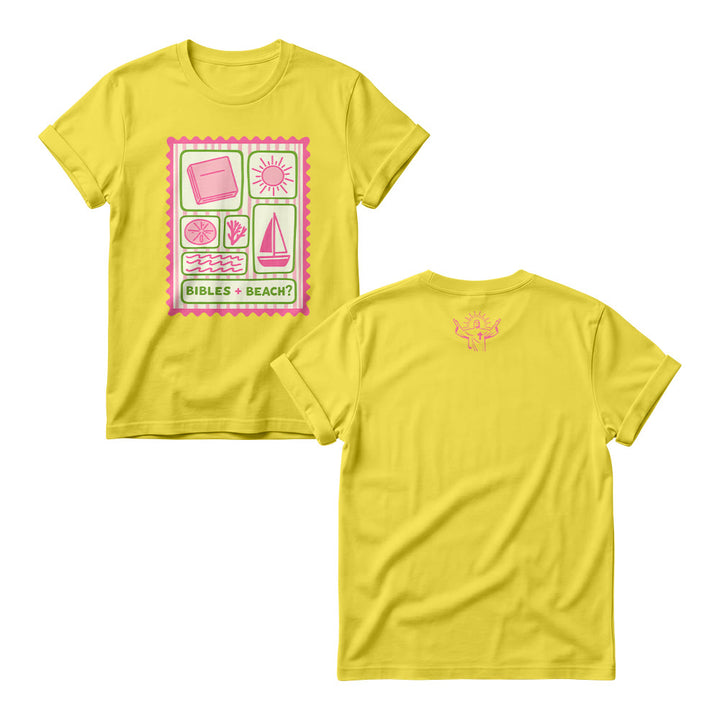 Christianartworkshop Pastel Stamp Grid Bible Sun Palm Sailboat Wave Doodle Women’s Crewnecks - Yellow - 4XL - image 2