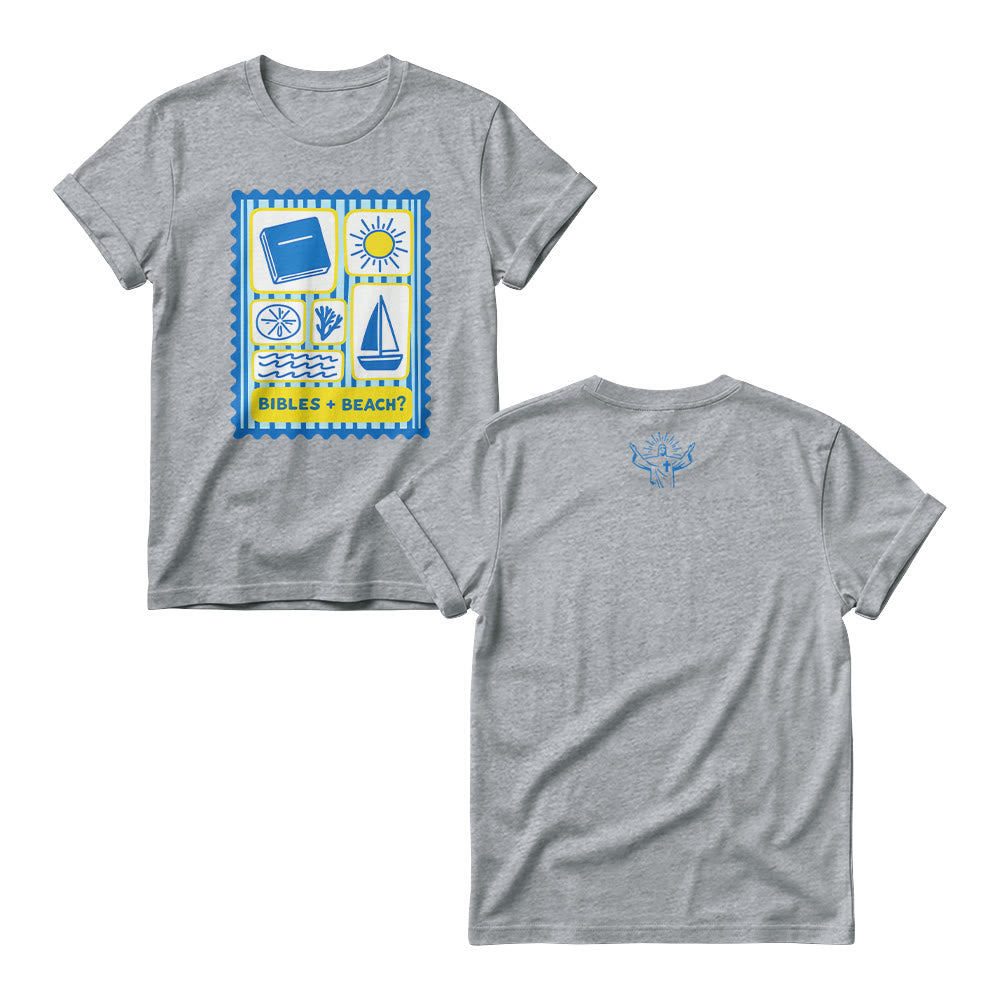 Christianartworkshop Pastel Stamp Grid Bible Sun Palm Sailboat Wave Doodle Women’s Crewnecks - Grey - 4XL - image 3