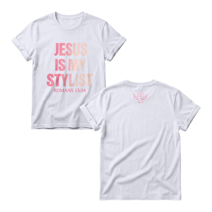 Christianartworkshop Humorous Fashion Verse Gradient Text Front Graphic Women’s Crewnecks - White - 4XL - image 2