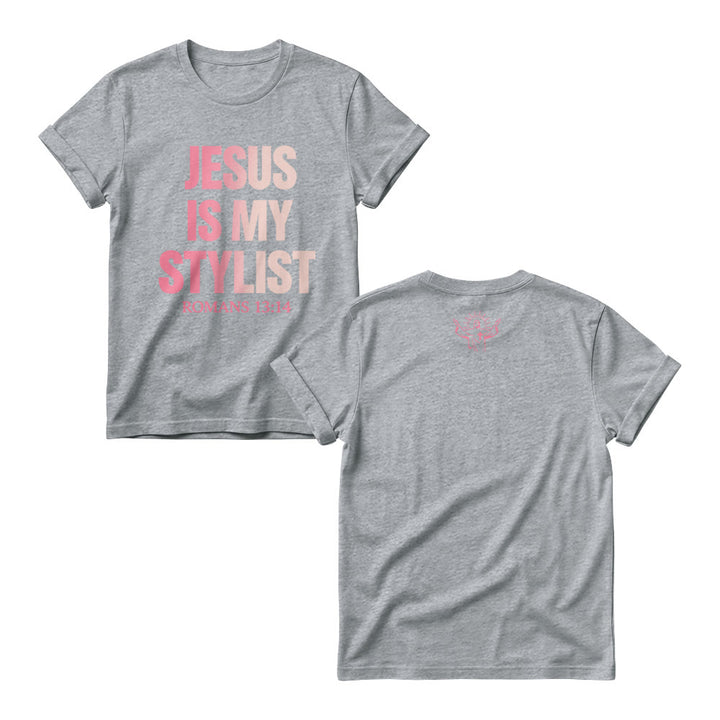 Christianartworkshop Humorous Fashion Verse Gradient Text Front Graphic Women’s Crewnecks - Grey - 4XL - image 4