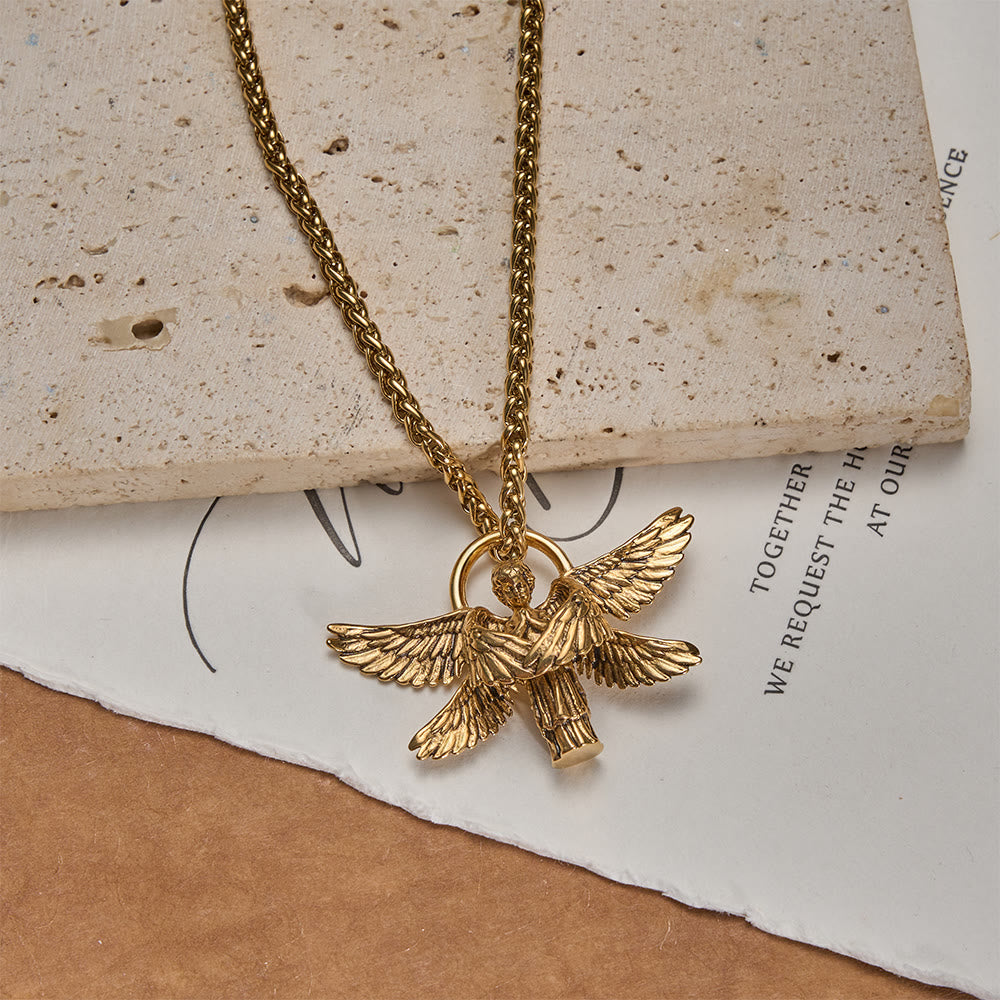 Christianartworkshop Six-Winged Seraph Angel Pendant Necklace: Timeless Emblem of Gentle Heavenly Guardianship - image 4