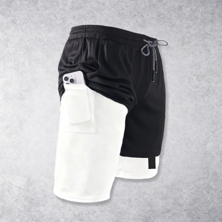 Christianartworkshop Two-Tier Layered Athletic Shorts Dual Different Cross Symbol Devotional Shorts - image 4