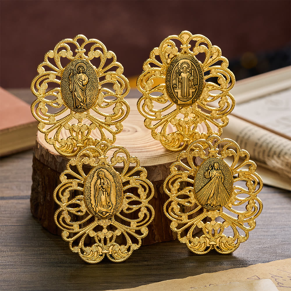 Christianartworkshop Filigree Frame Assorted Holy Portrait Desktop Ornament: A Daily Symbol of Gentle Heavenly Mercy - image 0