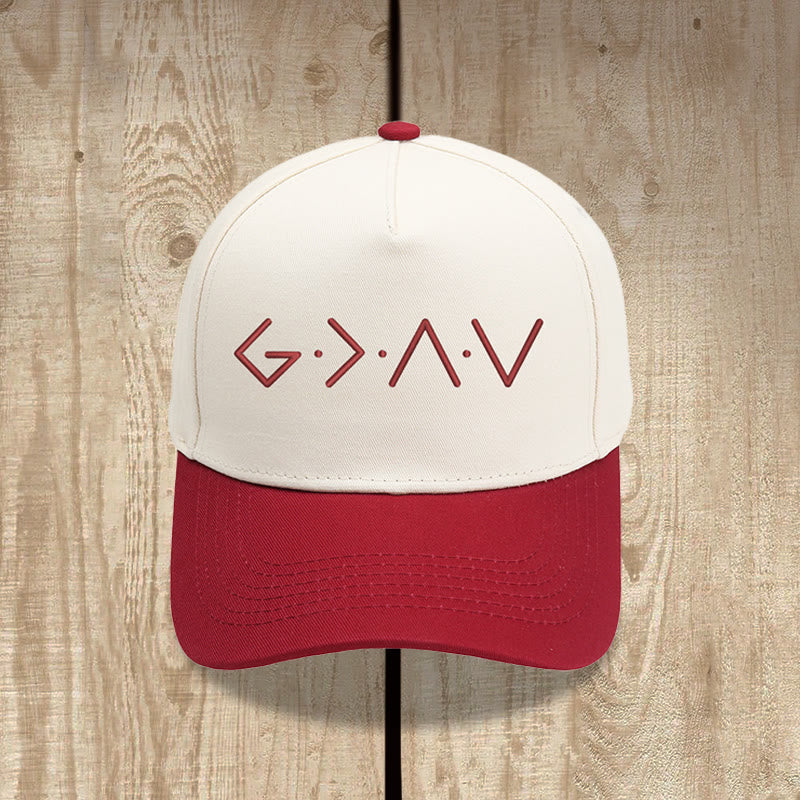 Christianartworkshop Thin Line Geometric Letter Symbol Front Embroidery Baseball Cap - Burgundy - image 14