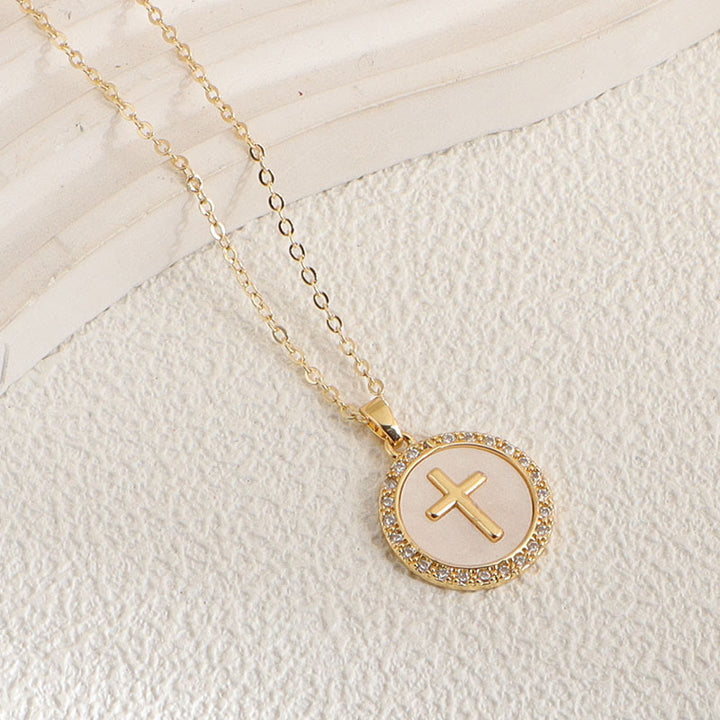 Christianartworkshop Minimal Multi-Style Cross Pendant Necklace: Timeless Emblem of Quiet Daily Prayer Blessing - Cross & Ring - image 8