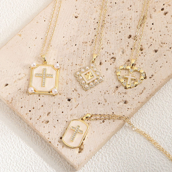 Christianartworkshop Minimal Multi-Style Cross Pendant Necklace: Timeless Emblem of Quiet Daily Prayer Blessing - image 2