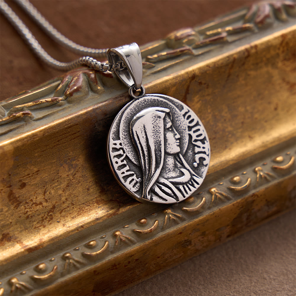 Christianartworkshop Classic Style Jesus & Mary Two Style Icon Faith Pendant Necklace - image 2