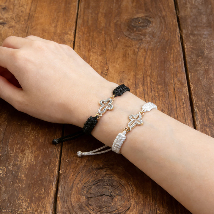 Christianartworkshop Sacred Cross Woven Cord Wrist Bracelet: Personalized Emblem of Abiding Divine Tenderness - image 3