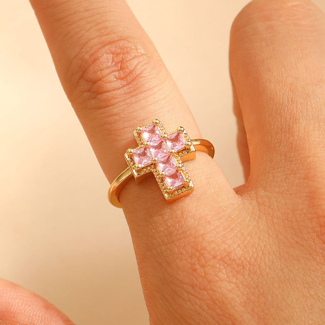 Christianartworkshop Multi-Tone Framed Cross Adjustable Faith Ring: Timeless Emblem of Unshakable Sacred Faith - image 9