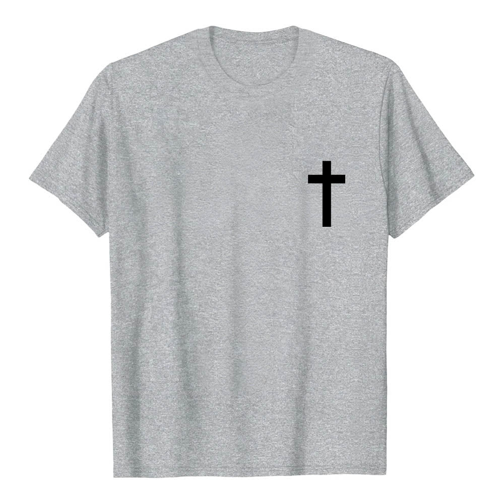 Christianartworkshop Front Cross Back Vertical Distressed JESUS The Way The Truth The Life Premium Short Sleeve T-Shirt - image 1
