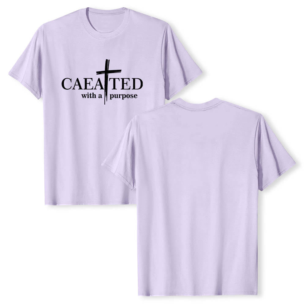 Christianartworkshop Created With A Purpose Brush Stroke Cross Split Main Word Premium Short Sleeve T-Shirt - image 10