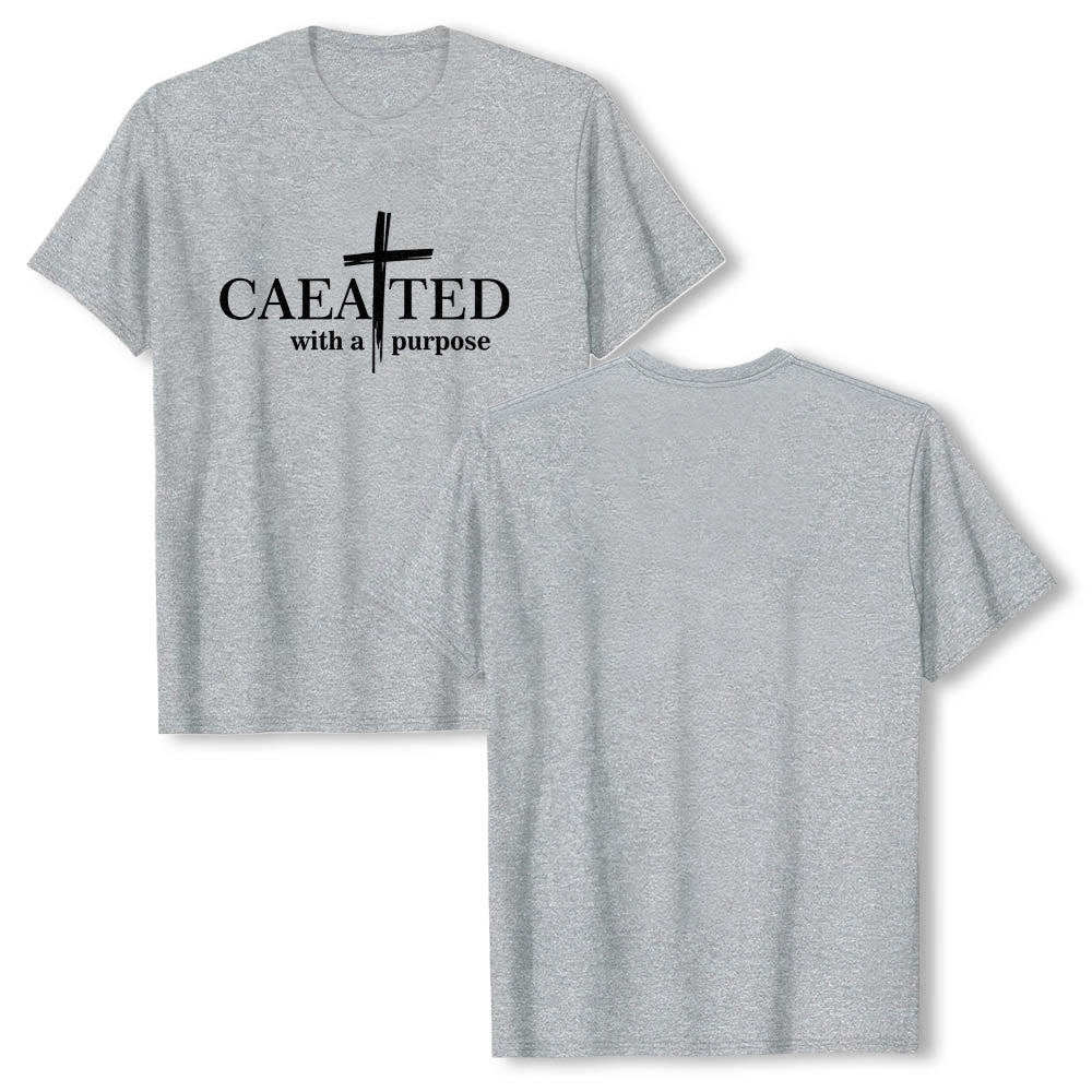 Christianartworkshop Created With A Purpose Brush Stroke Cross Split Main Word Premium Short Sleeve T-Shirt - image 16