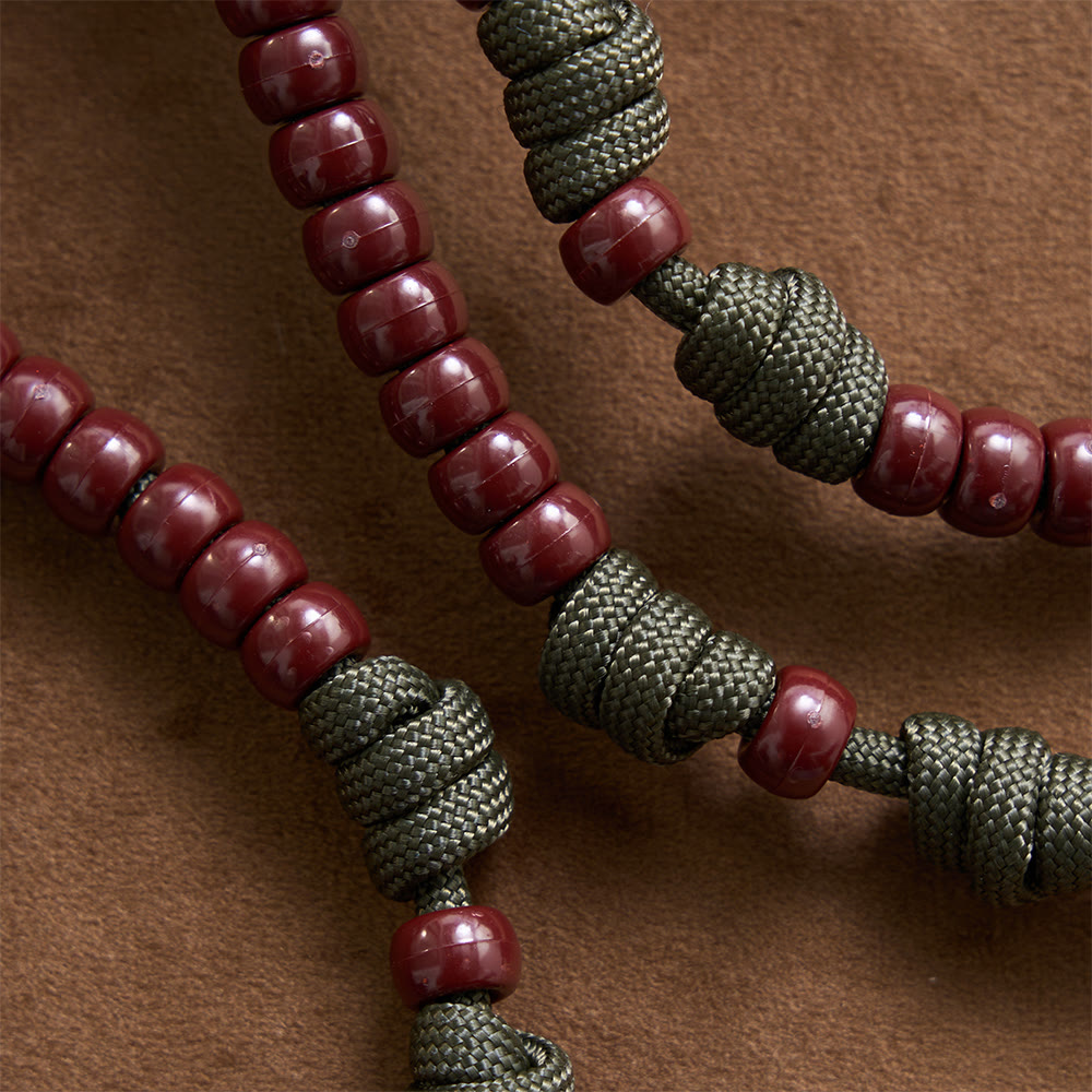Christianartworkshop 15 Decade Paracord Brown Barrel Bead Miraculous Medal Triple Panel Crucifix Rosary - image 5