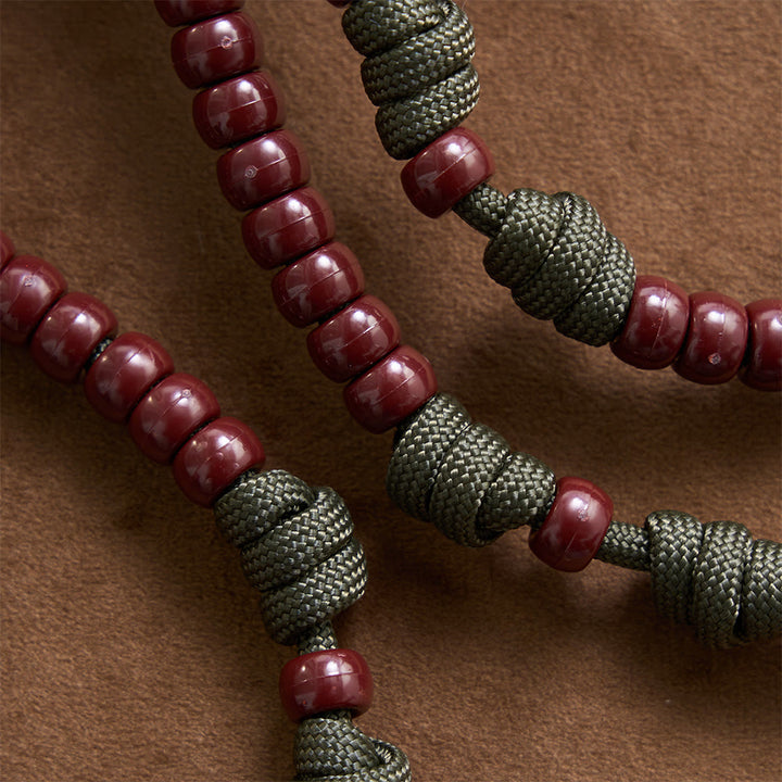Christianartworkshop 15 Decade Paracord Brown Barrel Bead Miraculous Medal Triple Panel Crucifix Rosary - image 5
